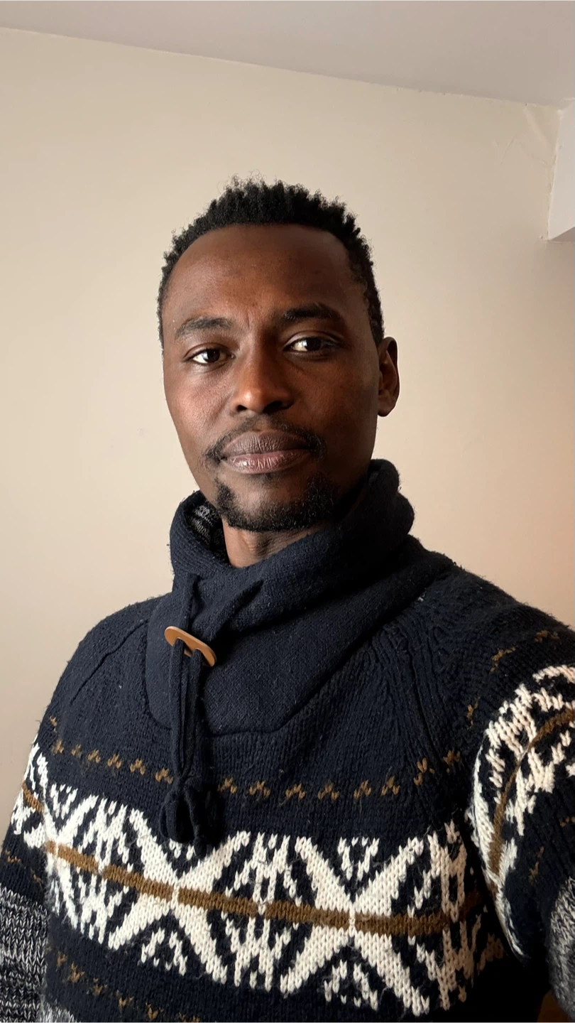 Men's Black Toggle Neck Sweater with Pattern - photo 2