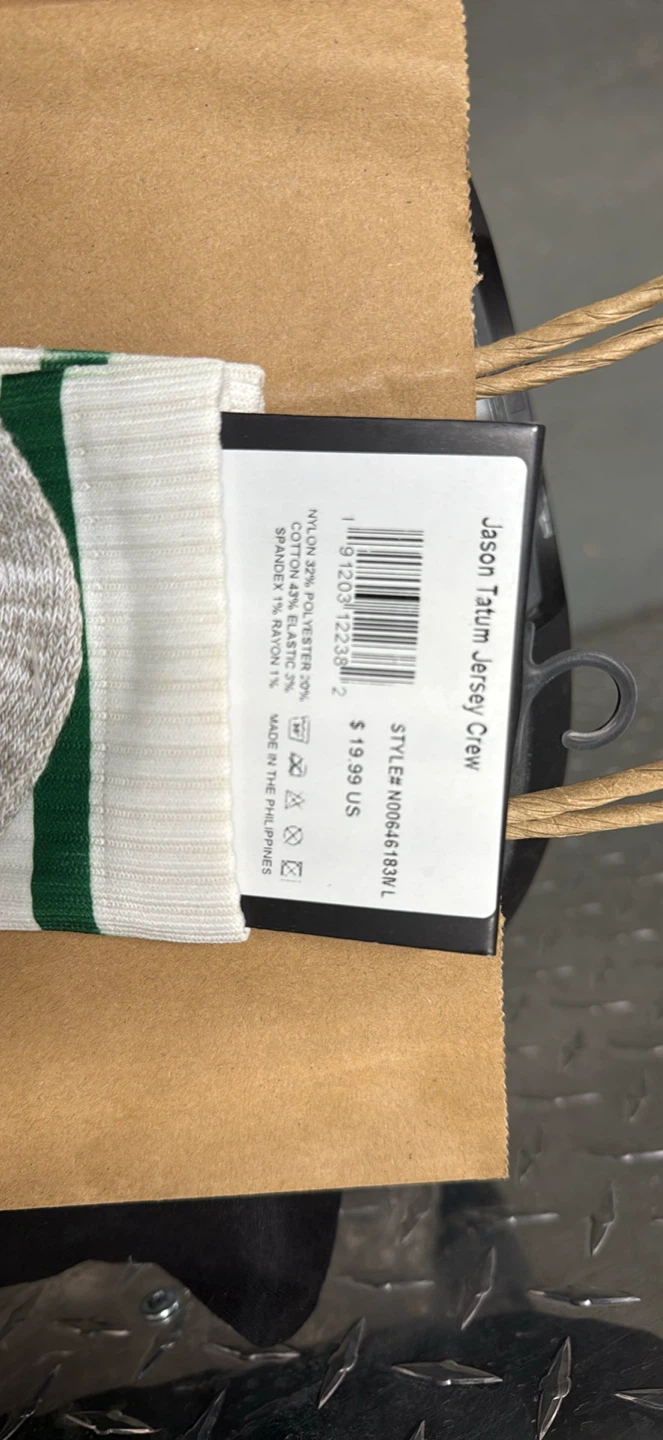 StrideLine Jason Tatum Jersey Crew Socks - photo 3