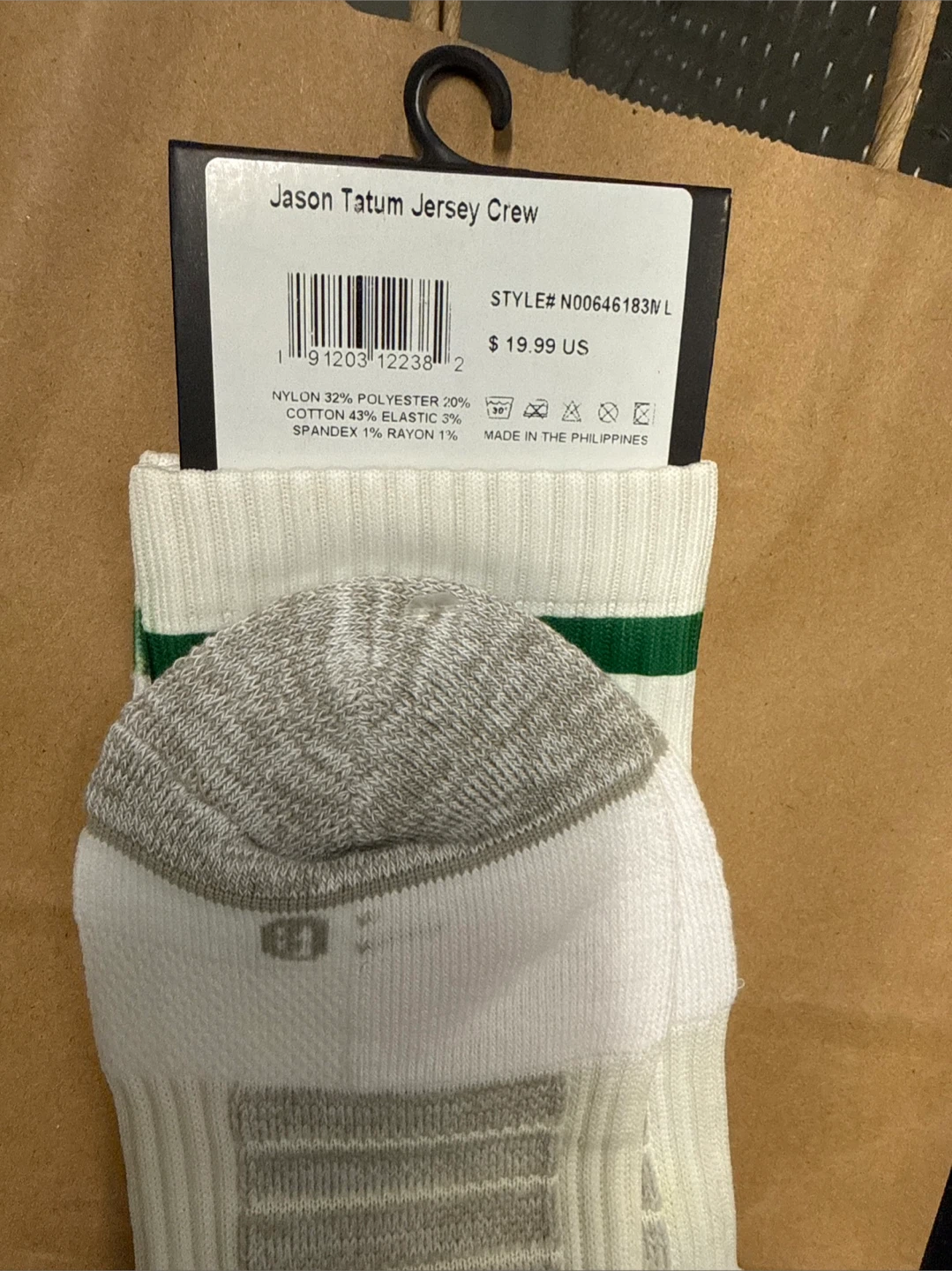 StrideLine Jason Tatum Jersey Crew Socks - photo 4