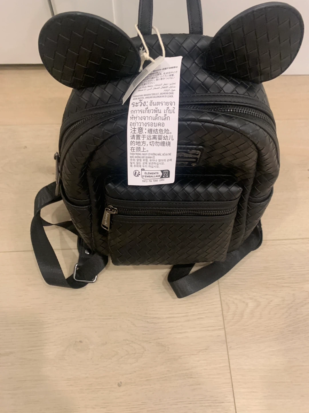 Loungefly Disney Parks Mickey Mouse Mini Backpack Black Woven - photo 3