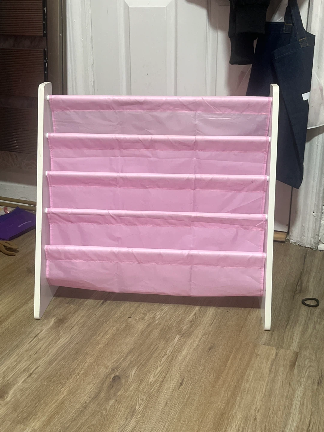 Pink Kids Sling Book Shelf Book Rack