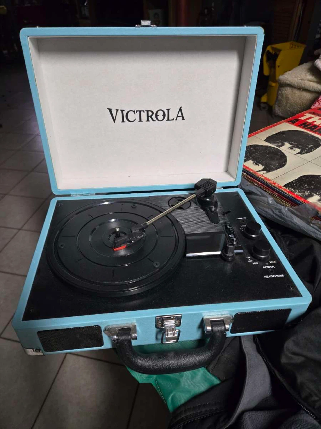 Victrola Portable Record Player - Light Blue