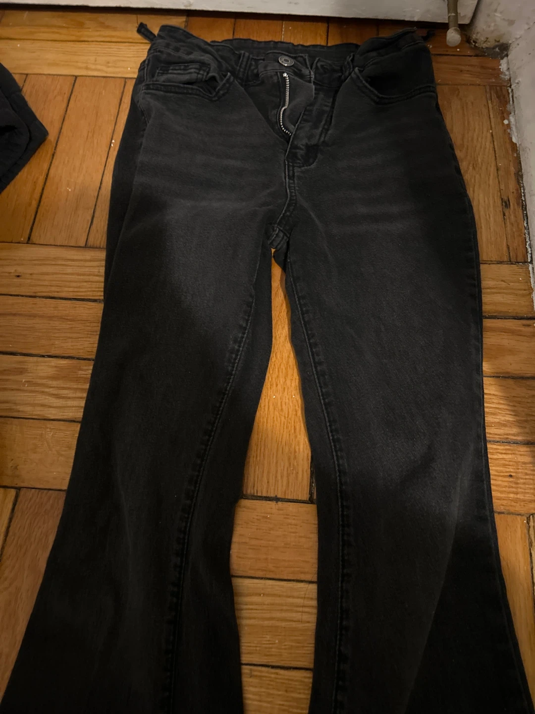 Two pairs of Black Flare Jeans