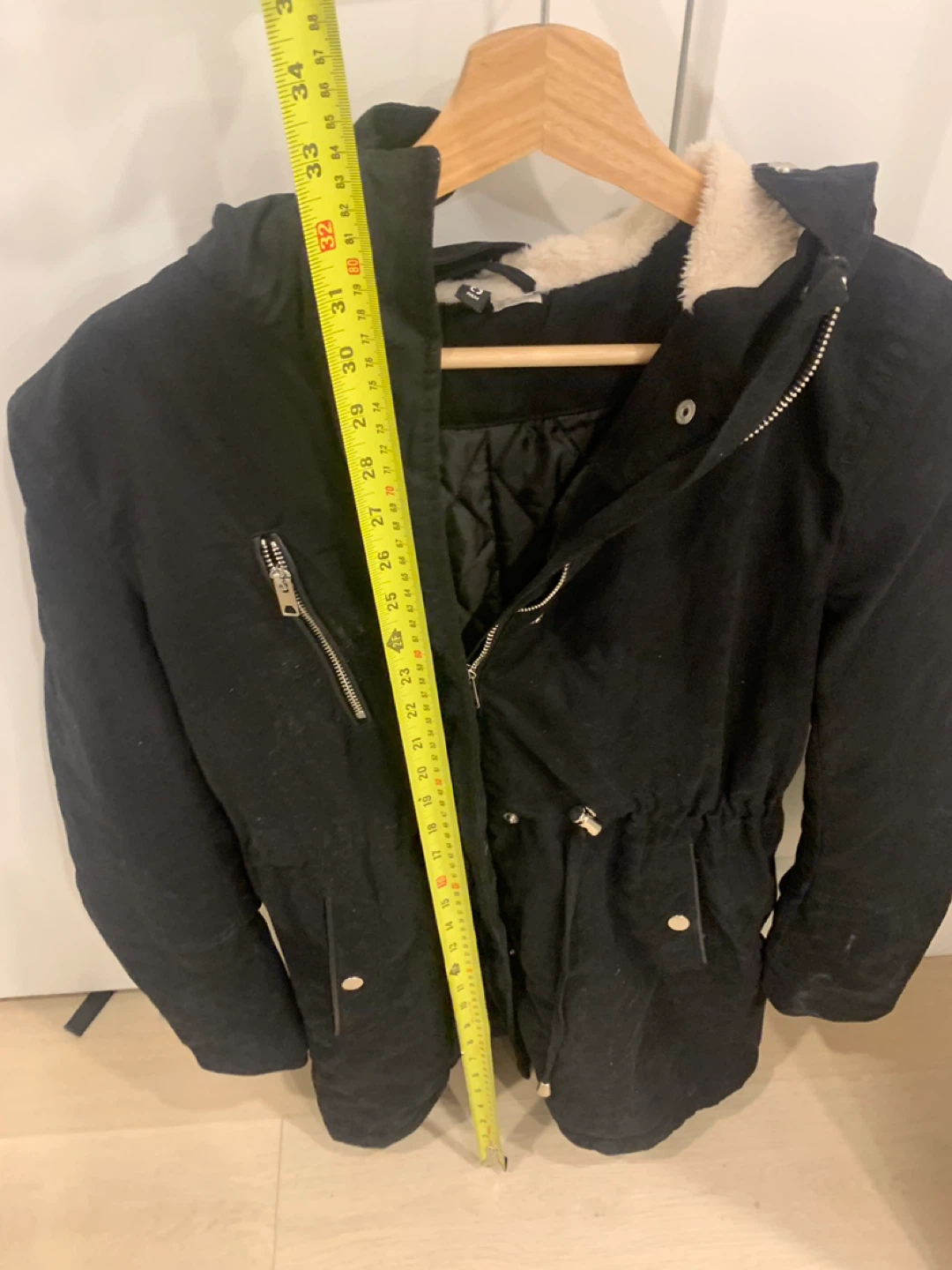 H&M Divided Black Hooded Parka Jacket women’s - photo 3
