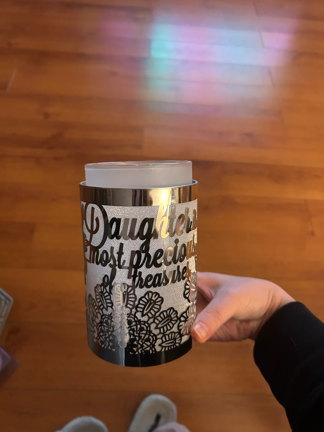 Decorative Candle Holder "Daughter is most precious treasure"