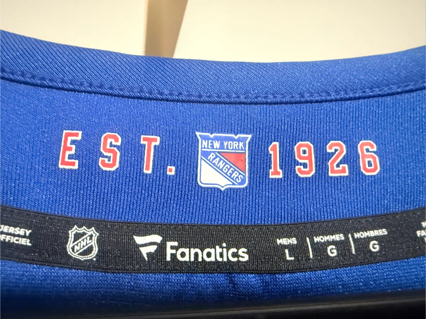 New York Rangers Lafreniere #13 Hockey Jersey - Size L - photo 2