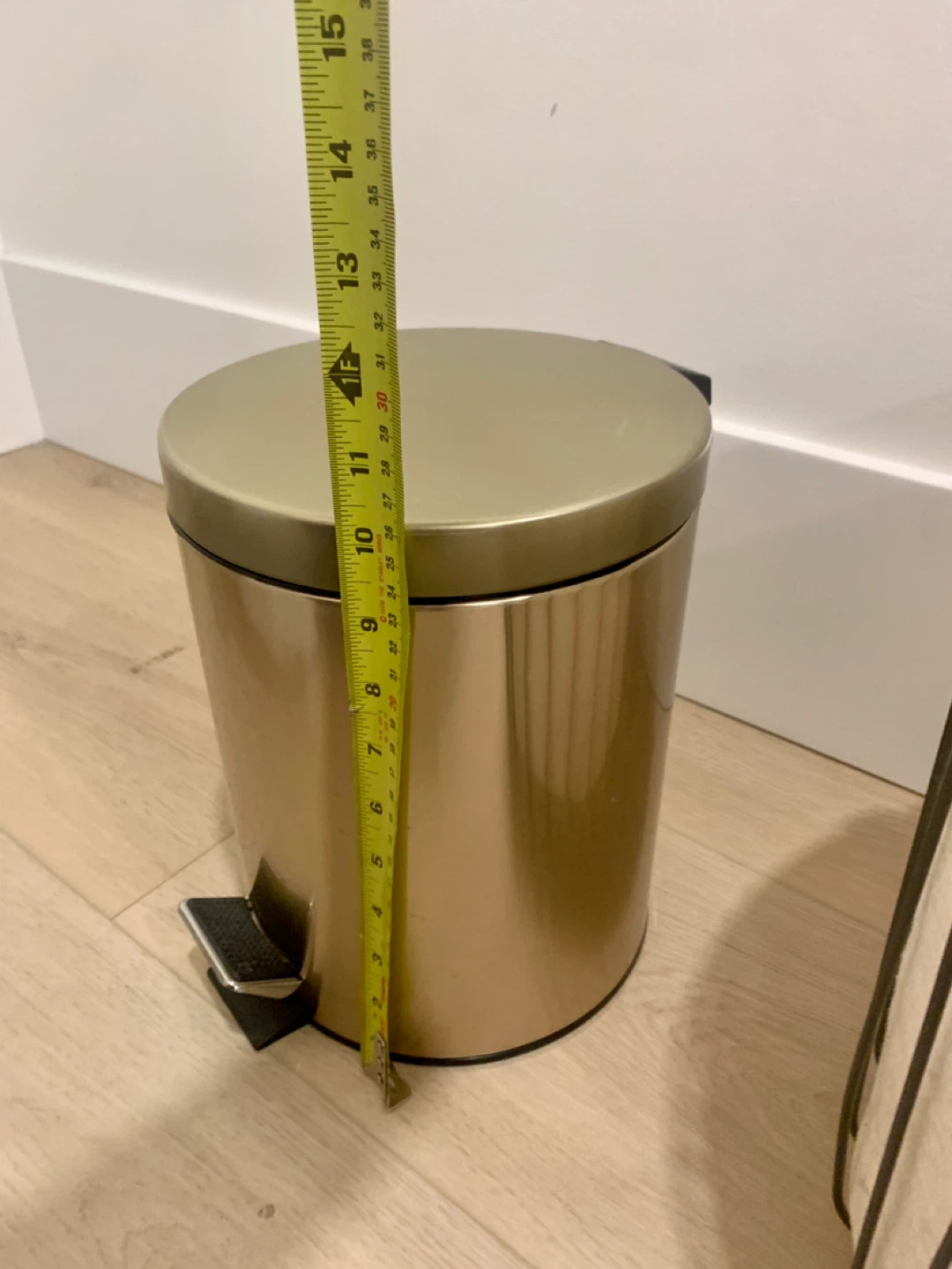 Gold Pedal Bin Trash Can - photo 3