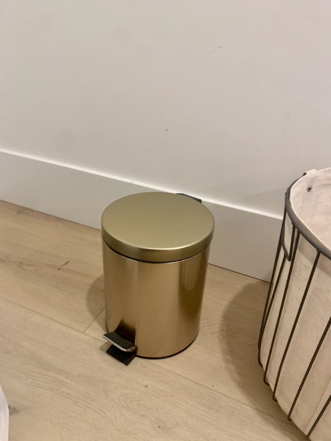 Gold Pedal Bin Trash Can