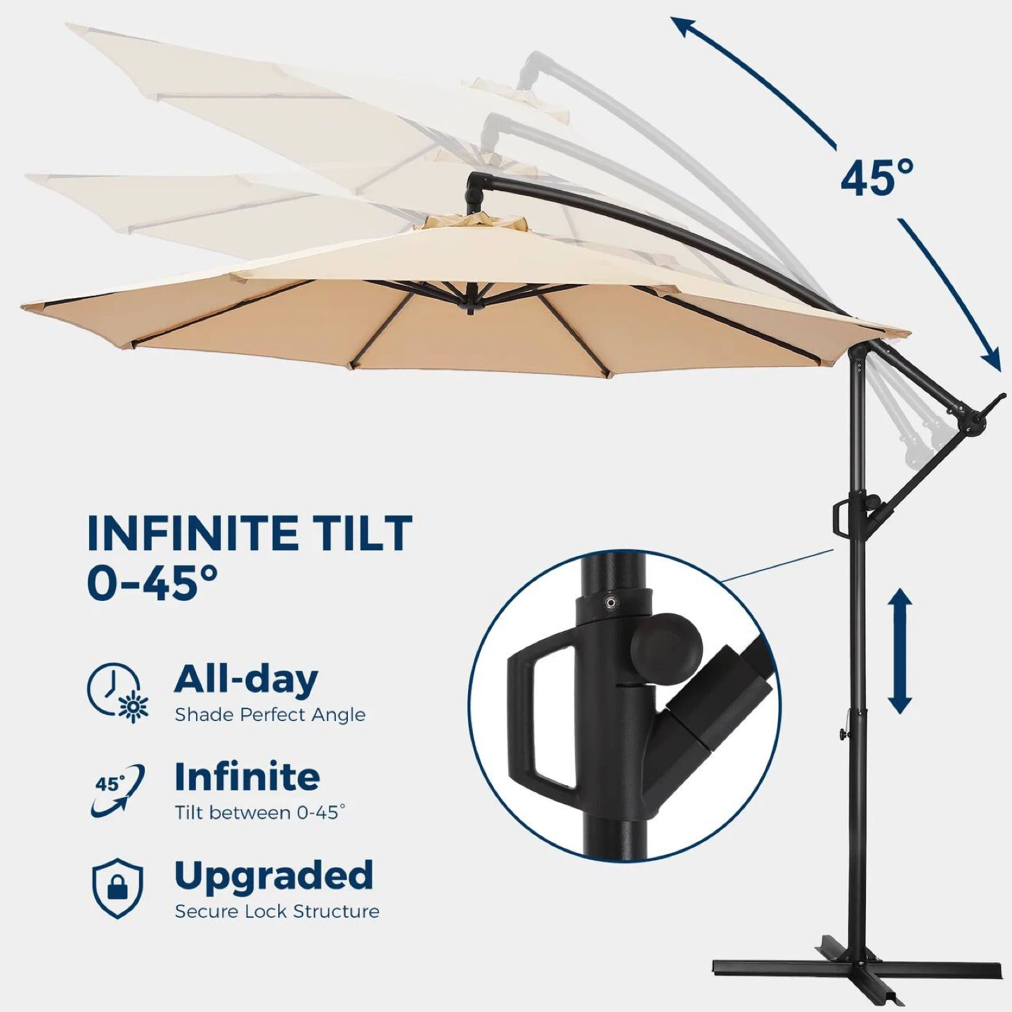 Cantilever Patio Umbrella - 10ft Offset - photo 4