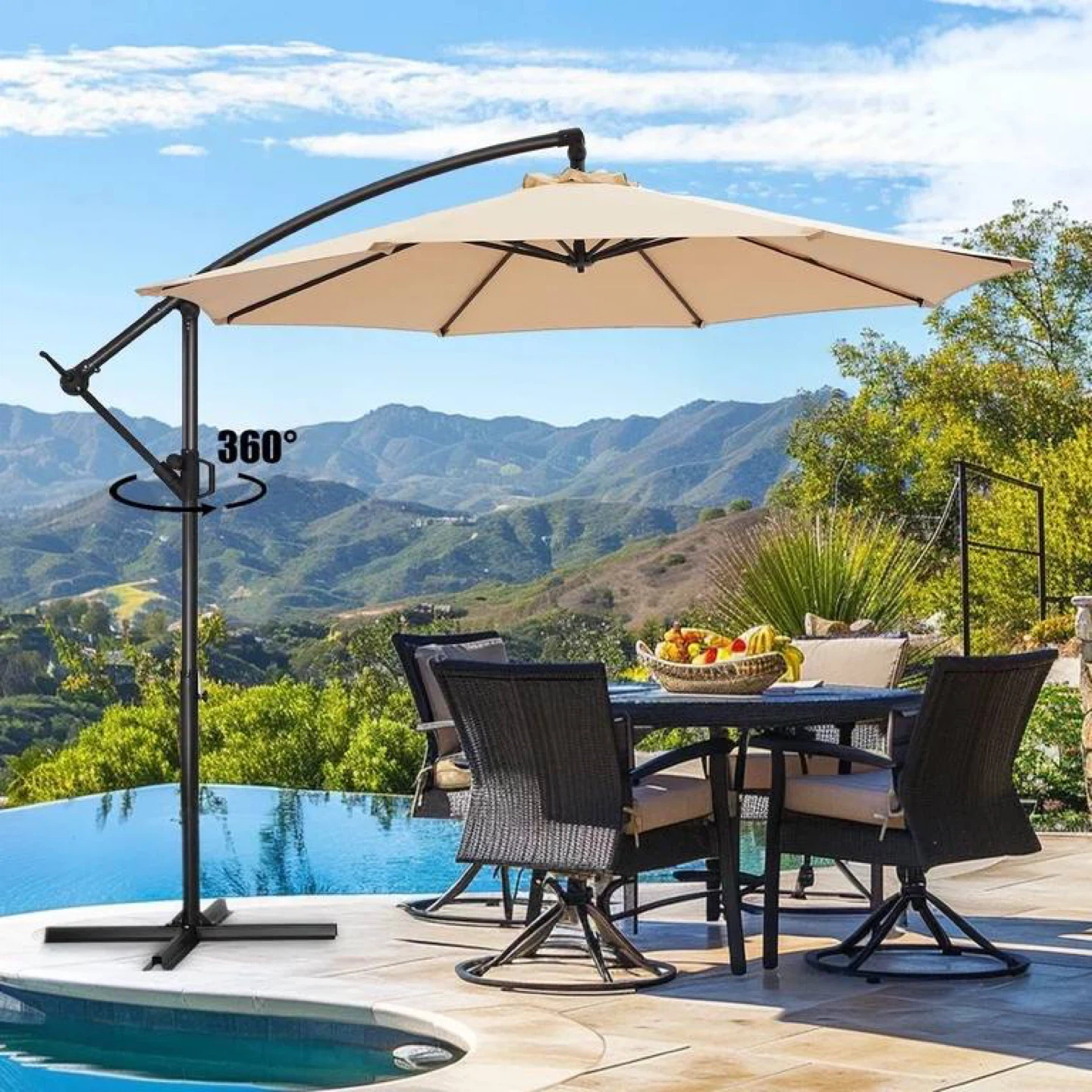 Cantilever Patio Umbrella - 10ft Offset