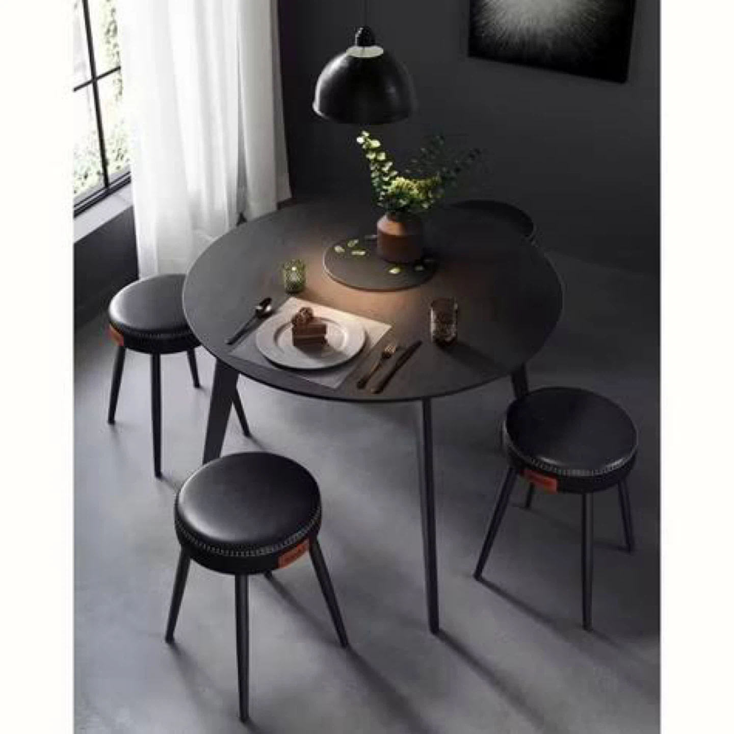 VASAGLE EKHO Dining Chairs / Stools Set of 2 – Black - photo 5