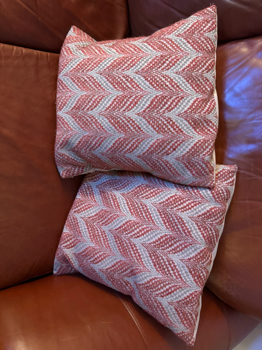 Set of 2 for $8 Decorative Throw Pillows - Chevron Pattern