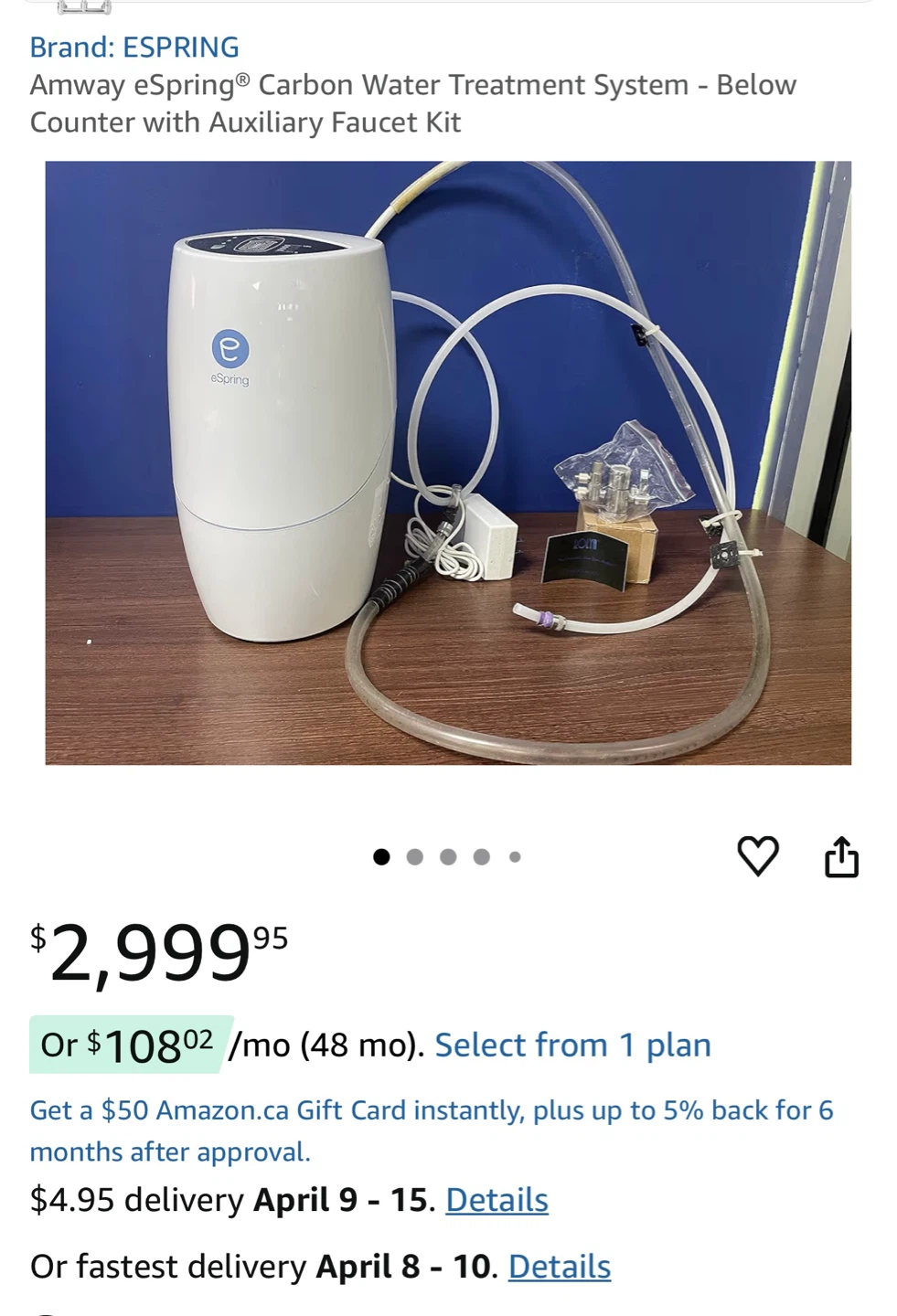 Price drop Must go !!!! eSpring Water Purifier - photo 4