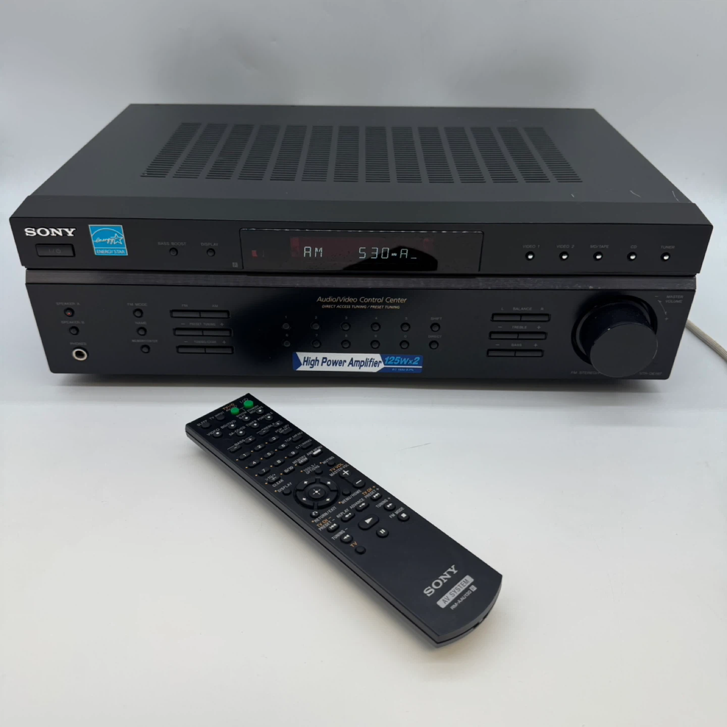 Sony STR-DE197  Stereo Receiver W/Remote bundle Tested