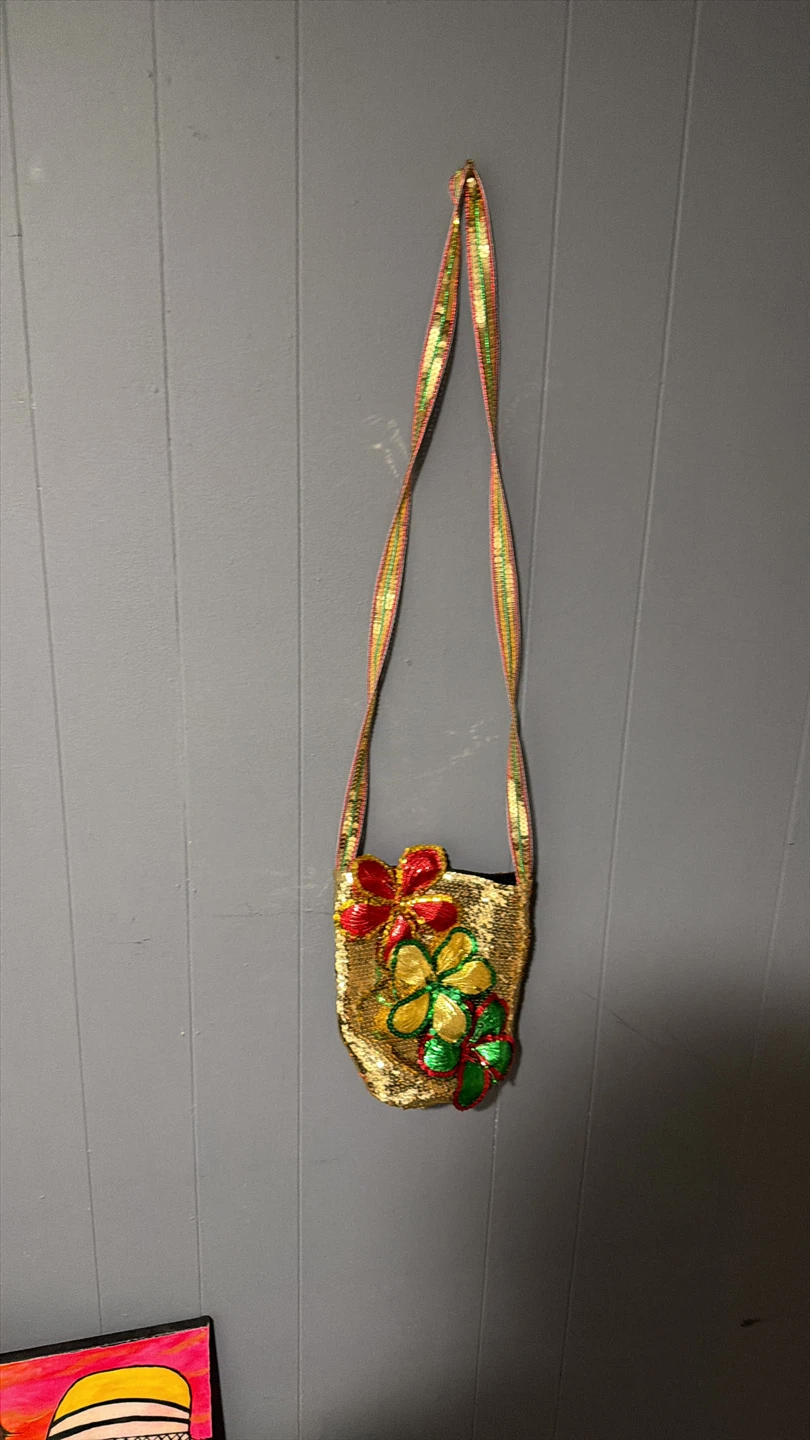 Sequin Flower Small Shoulder Bag