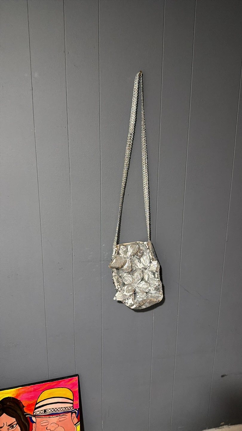 Sequin Flower Small Shoulder Bag - photo 5