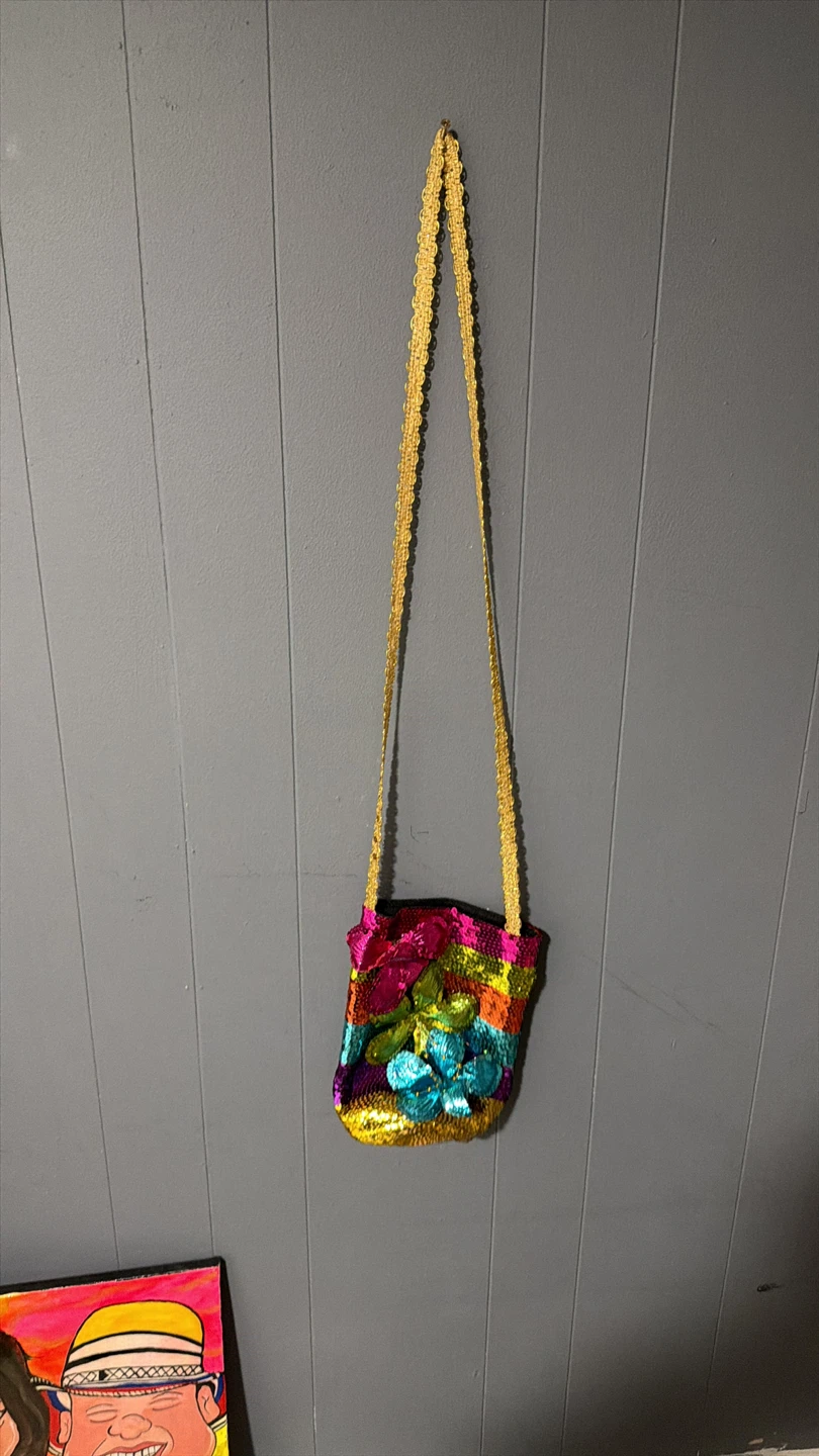 Sequin Flower Small Shoulder Bag - photo 4