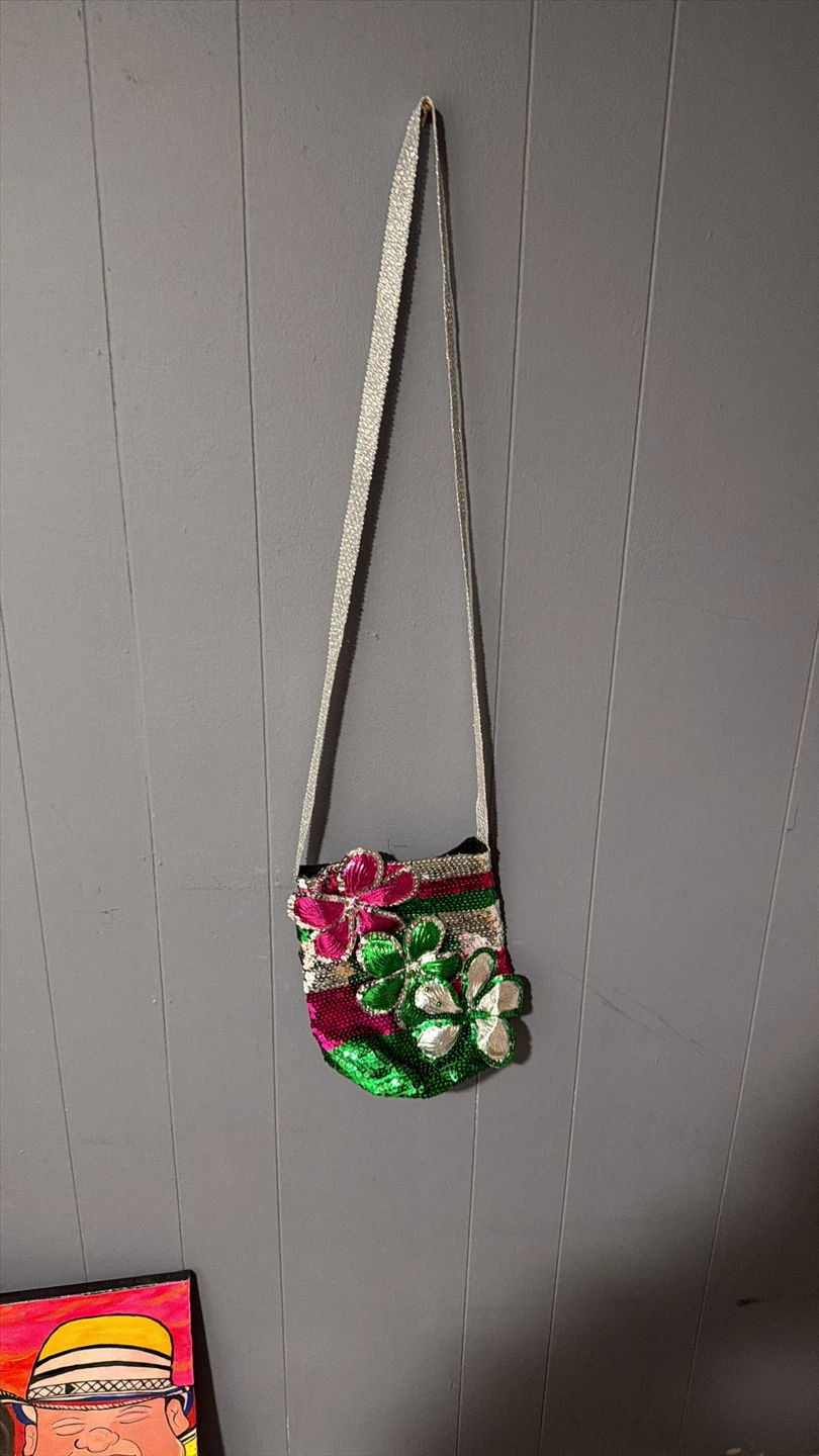 Sequin Flower Small Shoulder Bag - photo 3