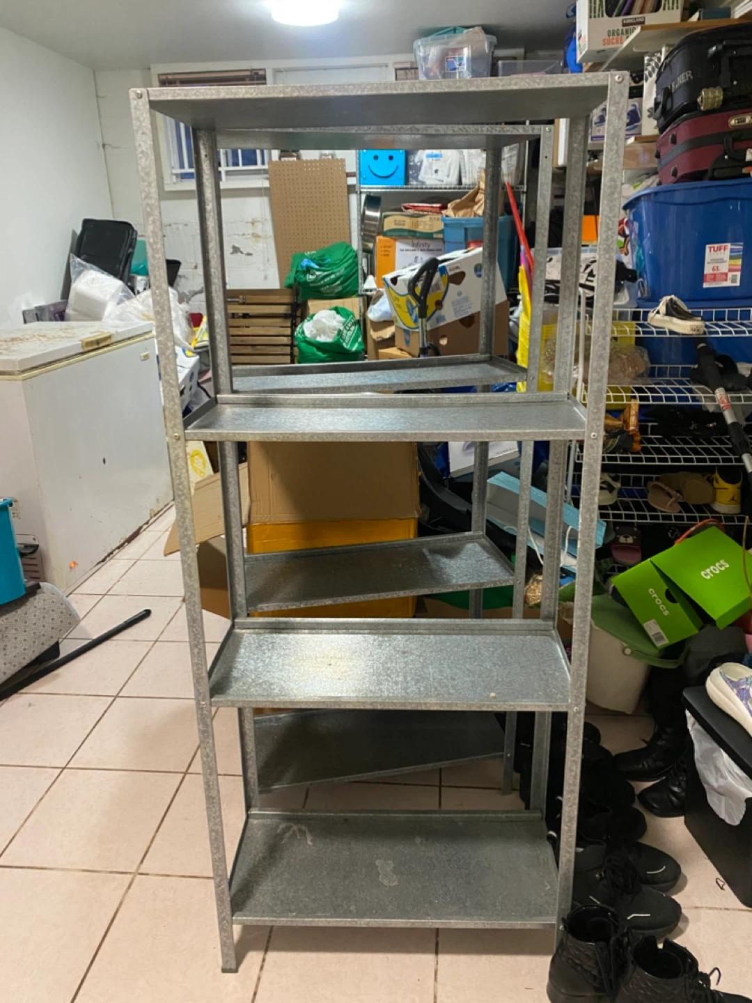 Galvanized Metal Shelving Unit - photo 5