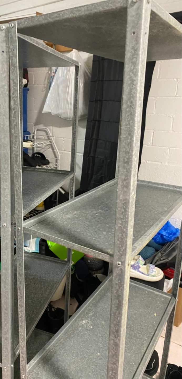 Galvanized Metal Shelving Unit - photo 4