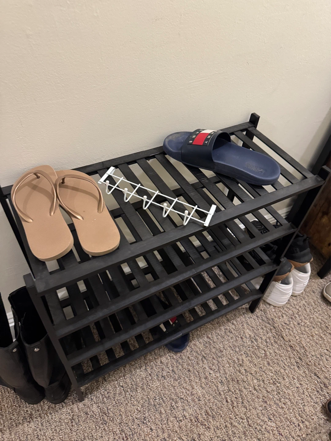Black shoe rack