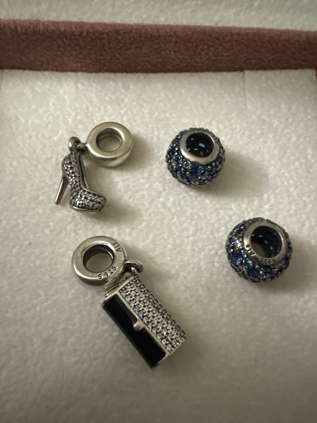 Pandora Charms - High Heel, Purse & Blue Sparkle Beads - photo 2