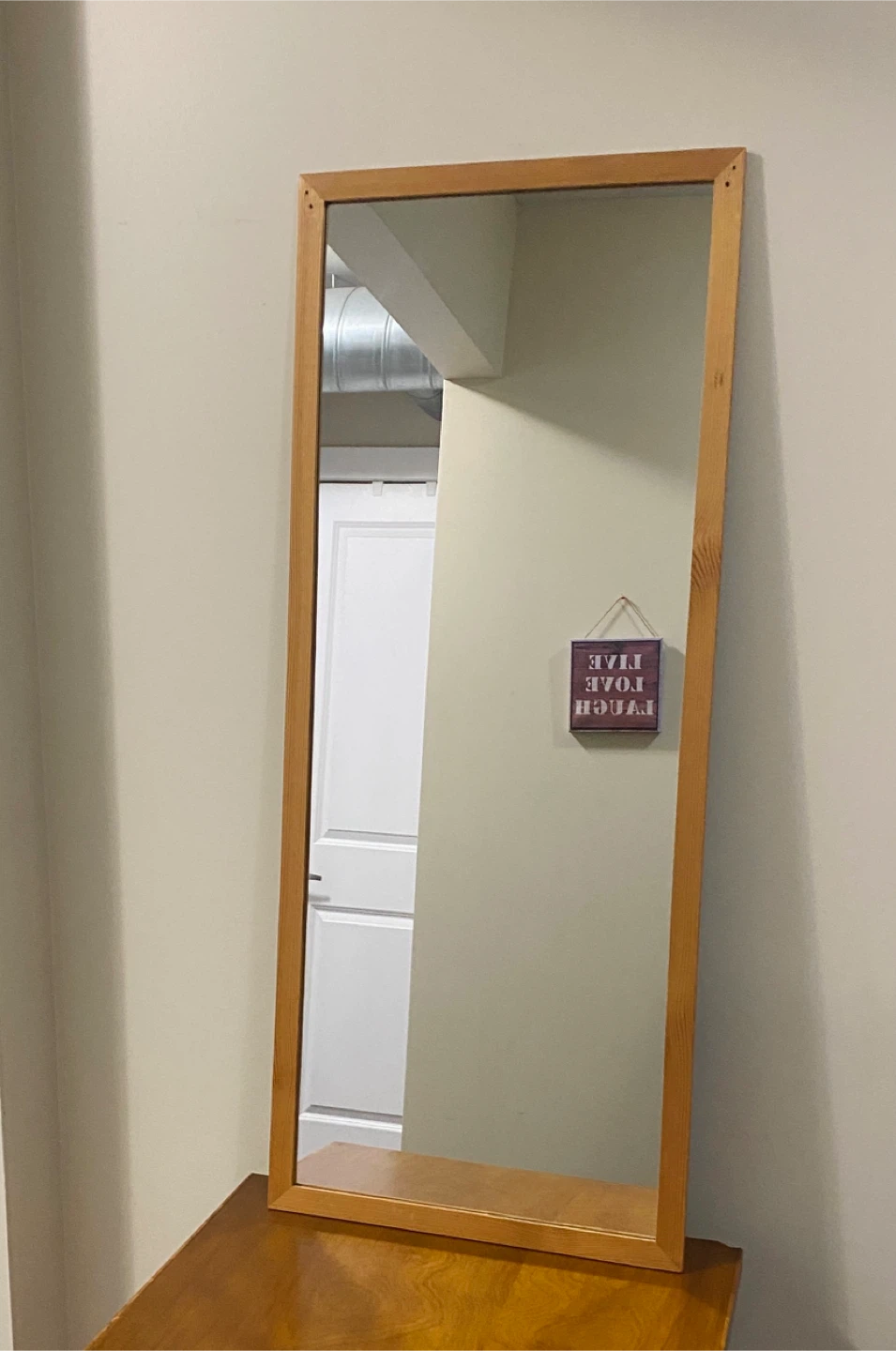 IKEA Tall Wooded Frame Mirror (97cm x 40cm) - Great Condition