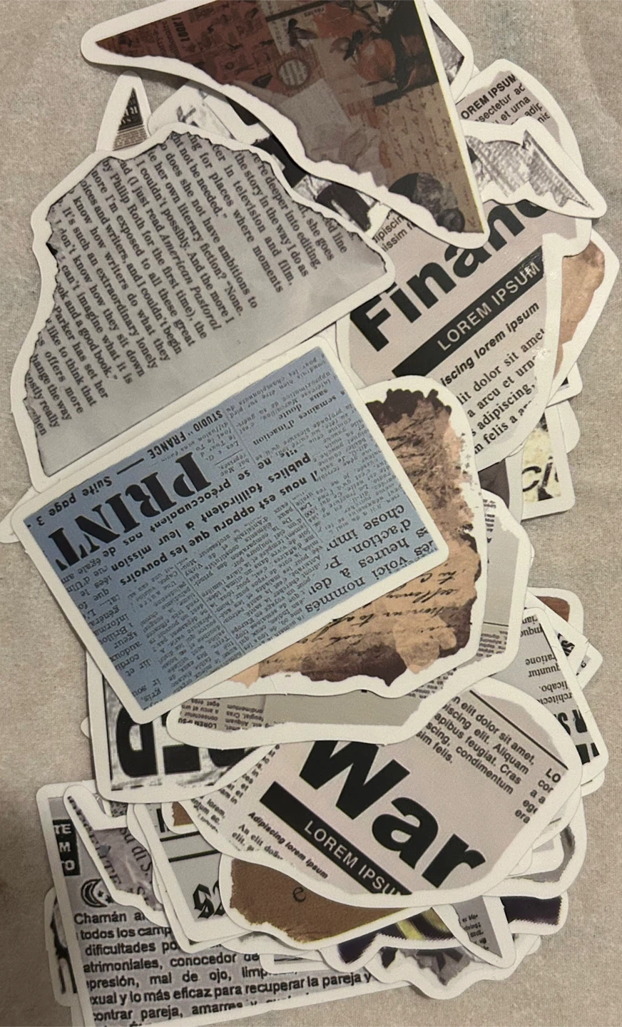 52-piece Newspaper & Magazine Style Stickers (Pack) - photo 2