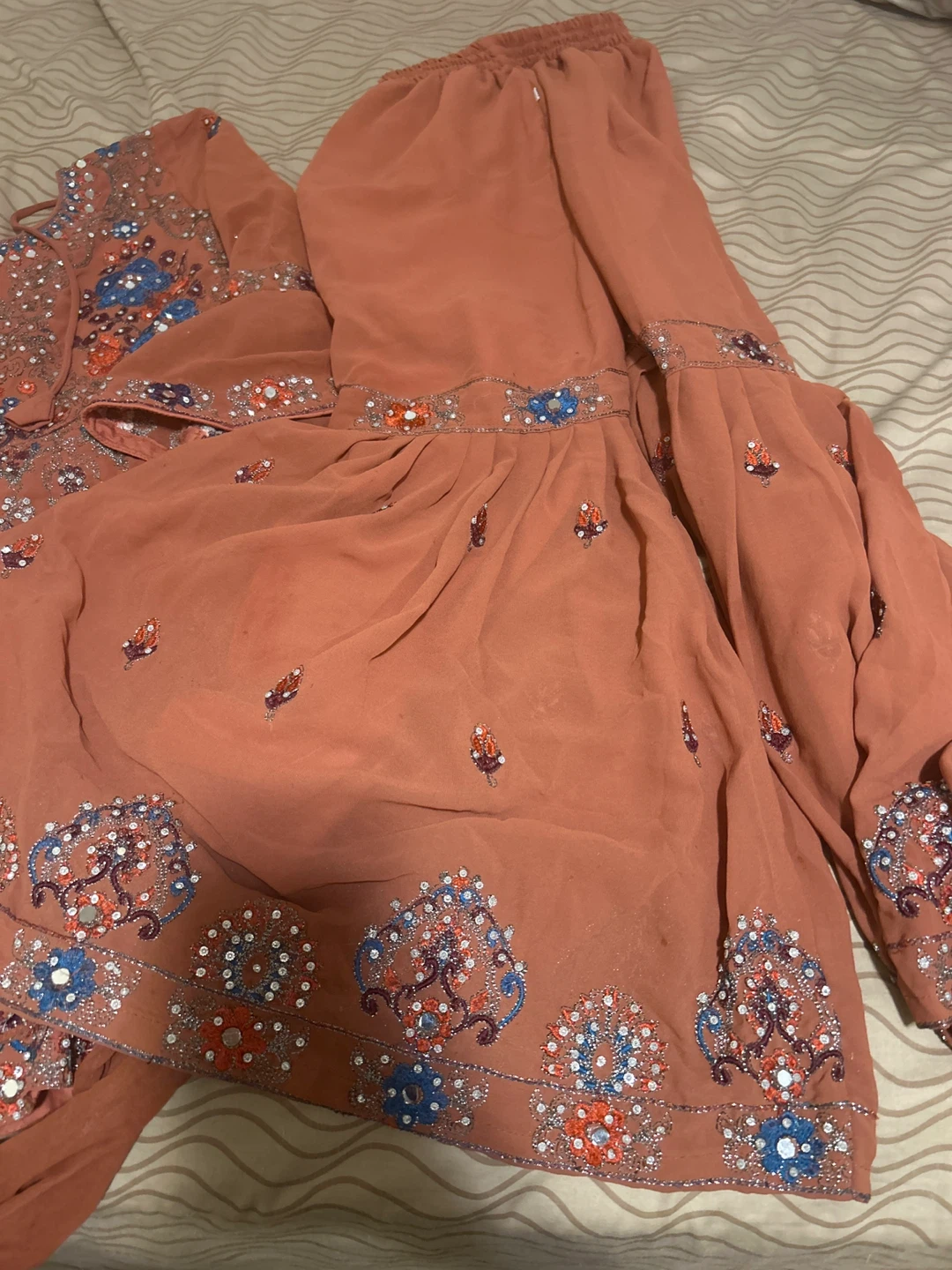 Embellished Three-Piece Shalwar Kameez Set - photo 3