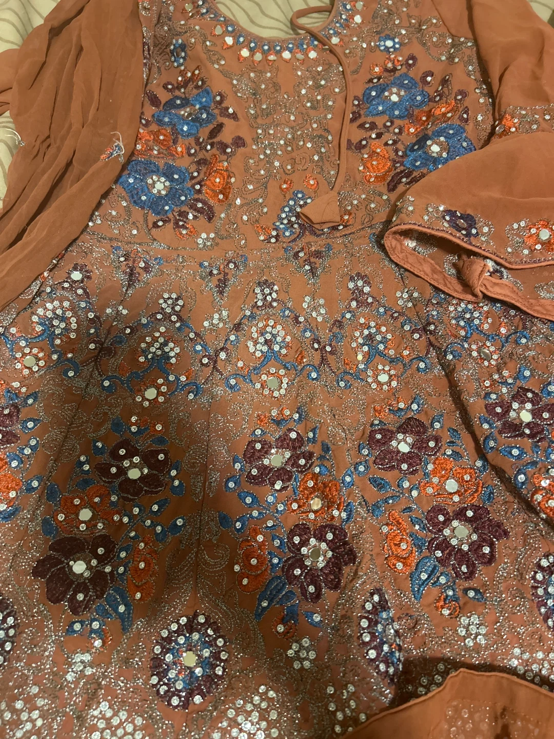 Embellished Three-Piece Shalwar Kameez Set - photo 2