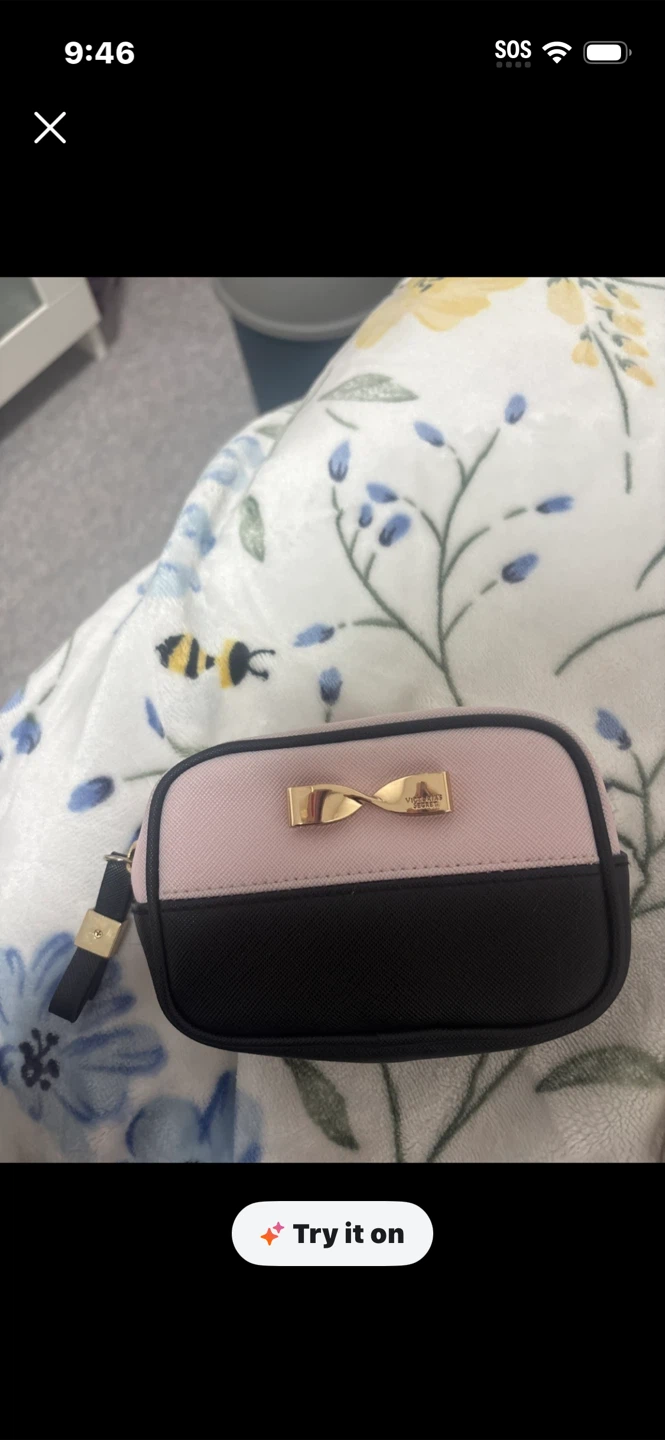 Victoria's Secret Pink & Black Cosmetic Bag