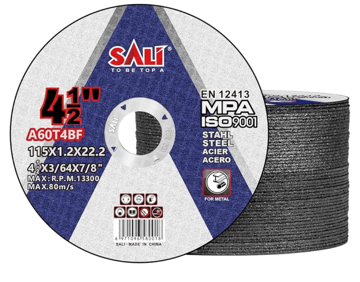 SALI 4 1/2" Cut-Off Wheels (A60T4BF) - 115x1.2x22.2mm