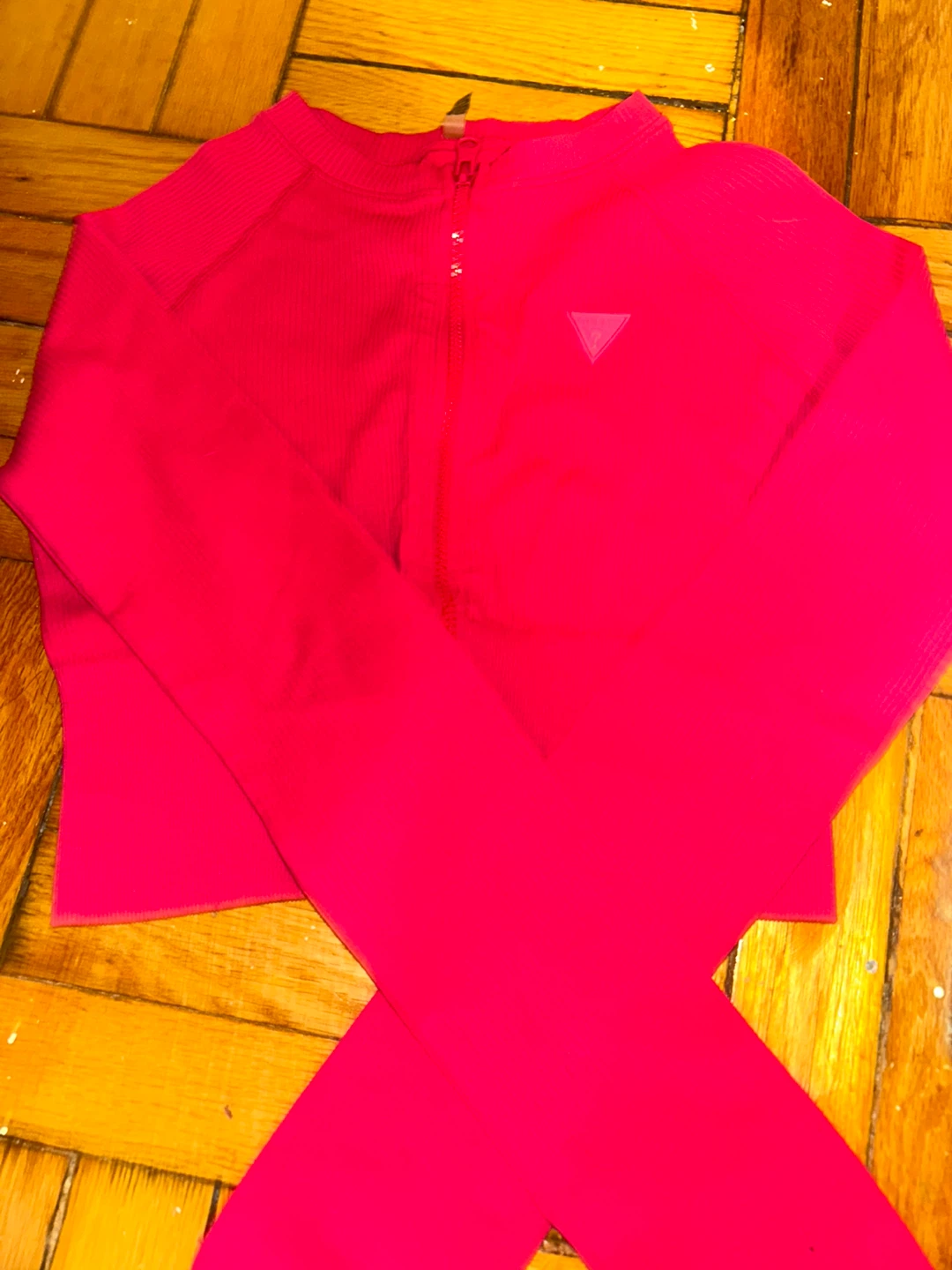 Guess Ribbed Zip Up Top XS/S (sportswear)