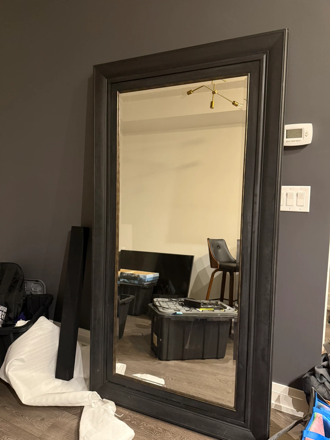 Large Black Framed Mirror