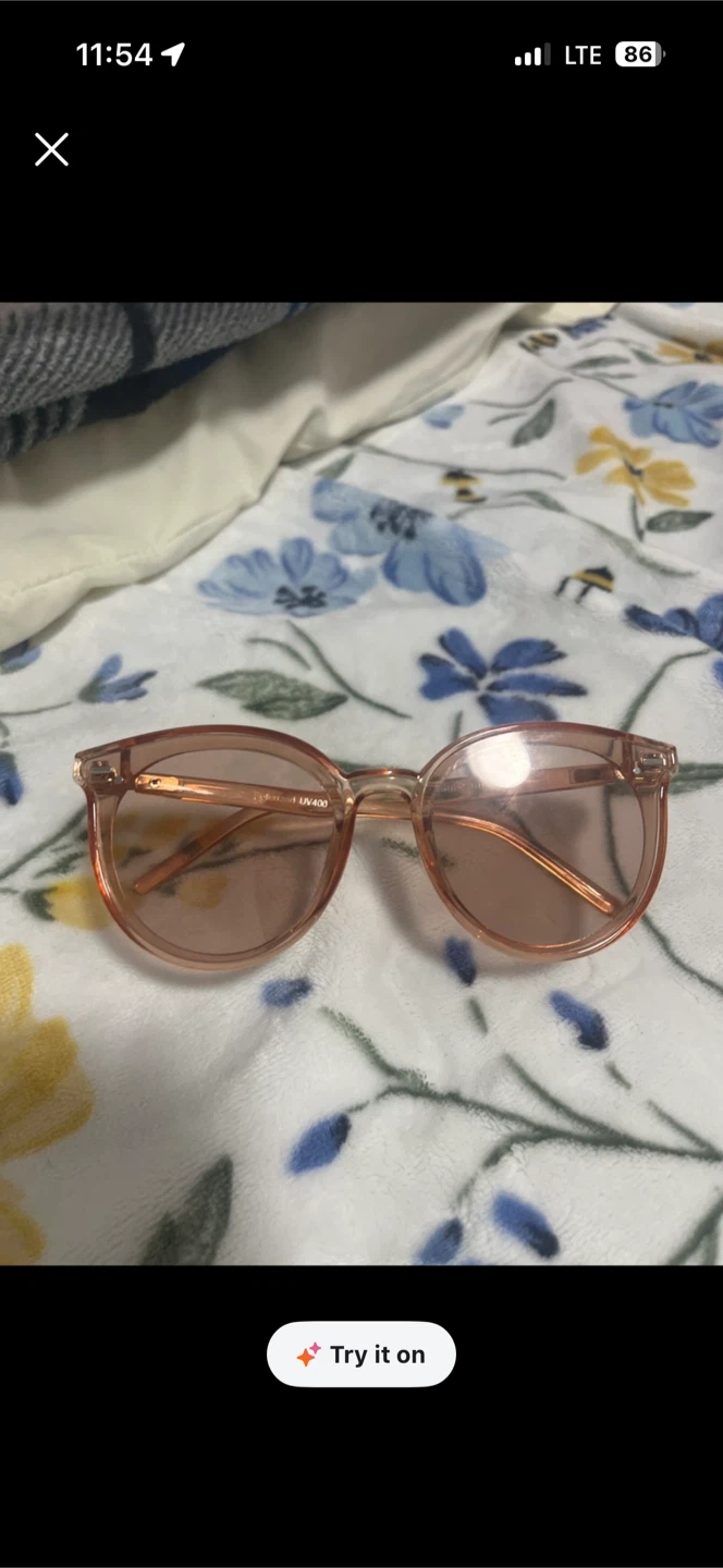 Peach Round Sunglasses UV400