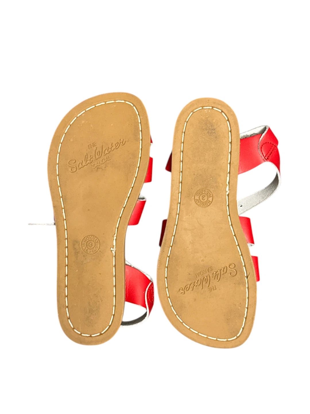 Salt Water Sandals - Red Leather (Size 3 Toddler) - photo 2
