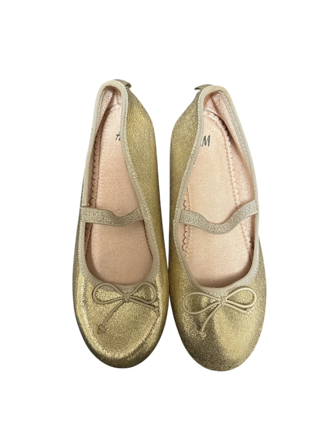 H&M Girls Gold Glitter Ballet Flats Size 35