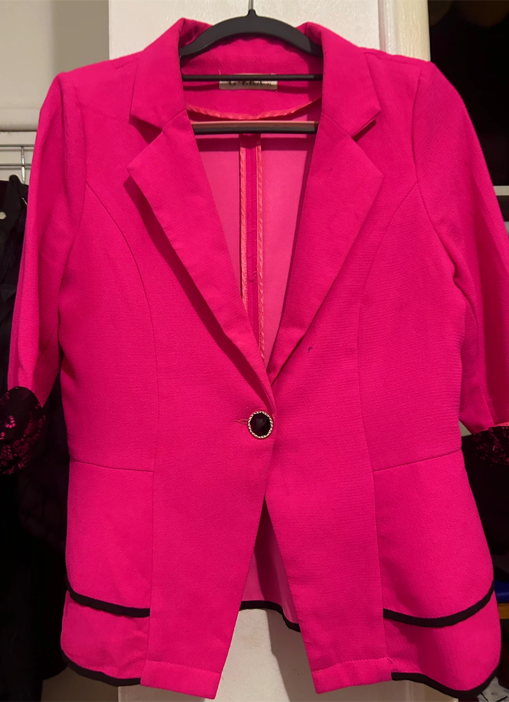 G-Era Pink Blazer with Black Lace Detail - photo 5