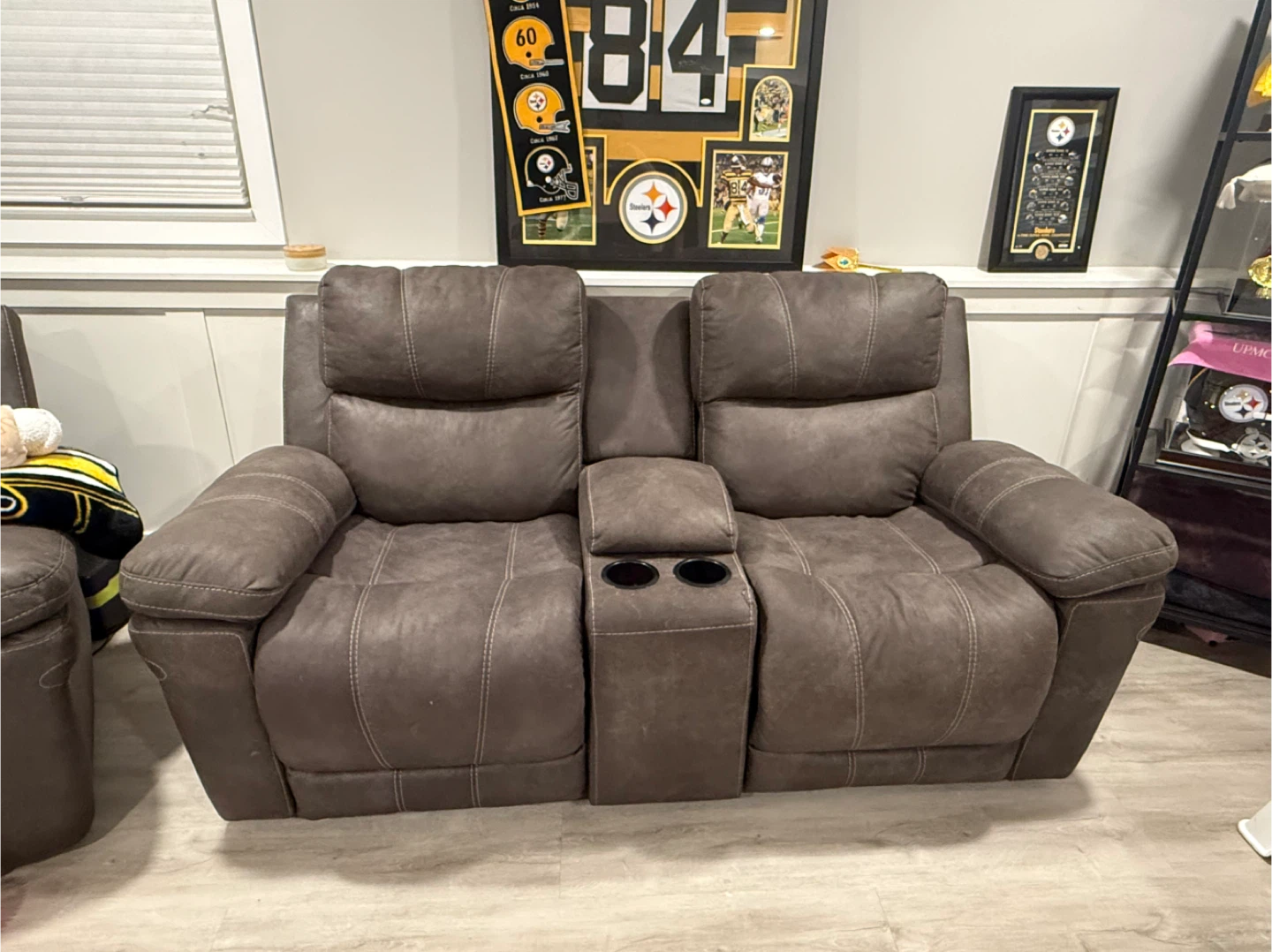Two-Seat Power Recliner with Cup Holders