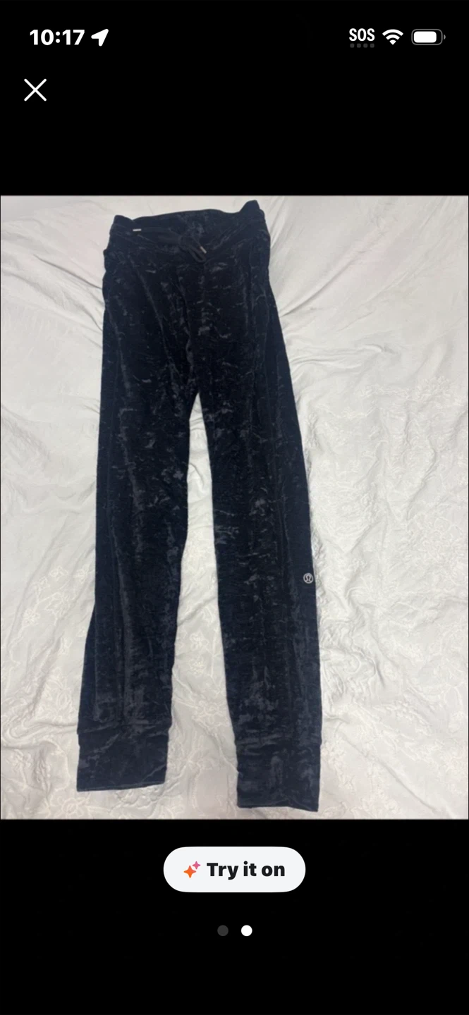 Lululemon Black Velvet Pants