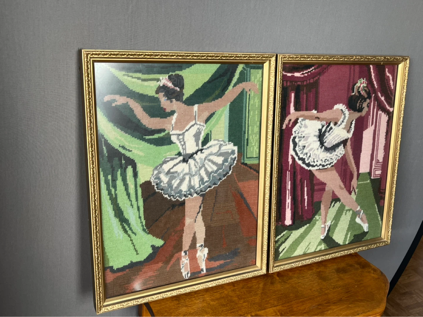Framed Ballet Needlepoint Art - Set of 2 - photo 2