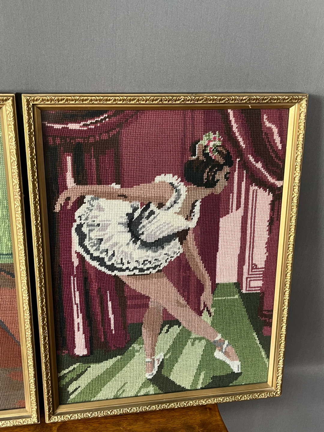 Framed Ballet Needlepoint Art - Set of 2 - photo 4