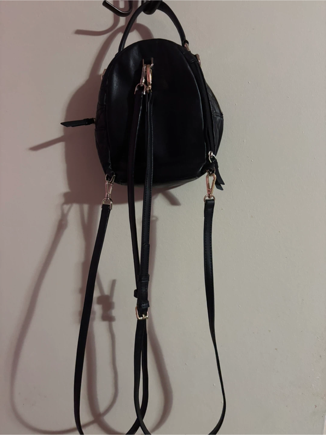Kate Spade Black Quilted Leather Mini Backpack Purse - photo 5