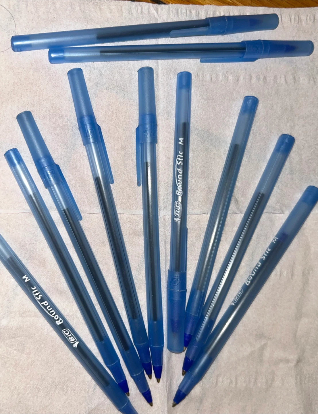 BIC Round Stic Medium Ballpoint Pens - Blue (9 Pens)