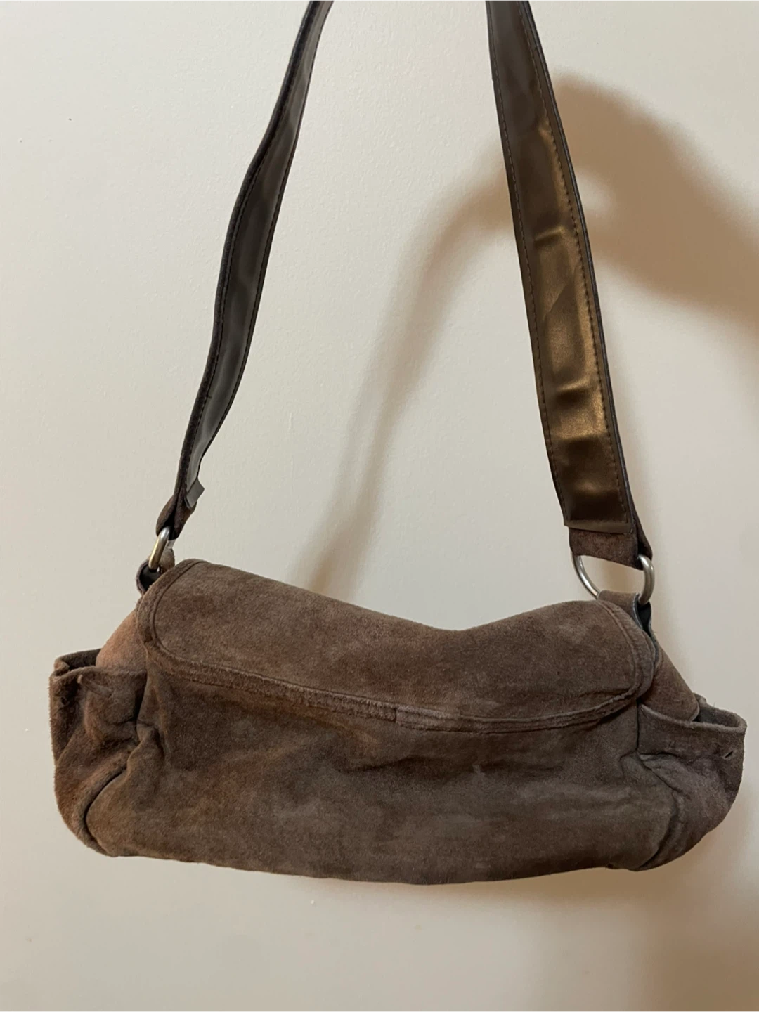 Brown Suede Shoulder Bag - photo 2