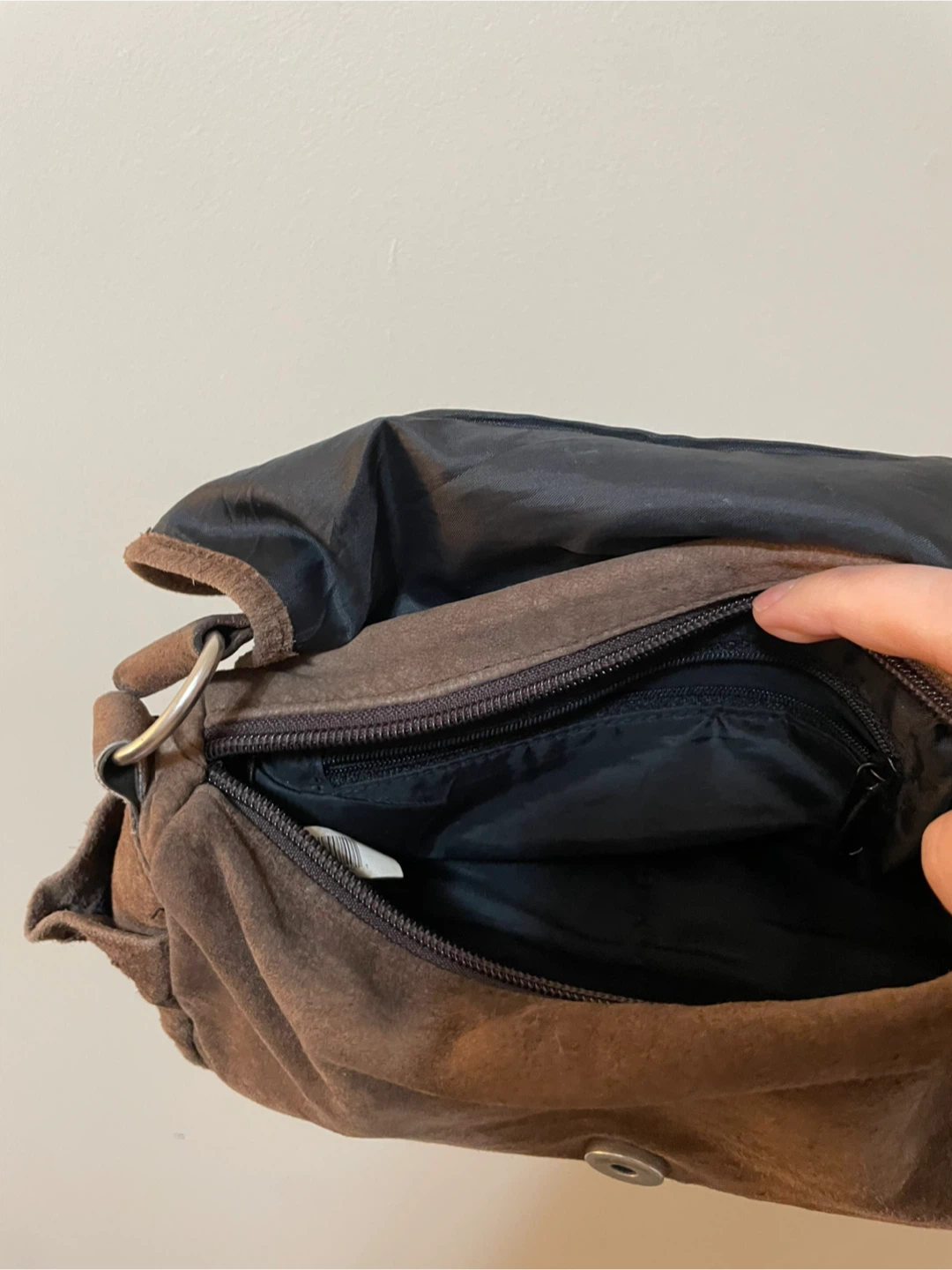 Brown Suede Shoulder Bag - photo 4