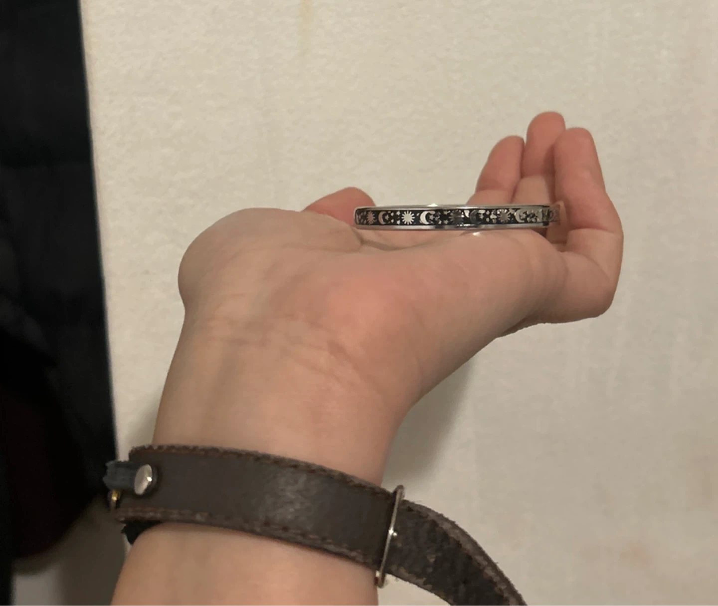 Bangle with Sun and Moon Pattern