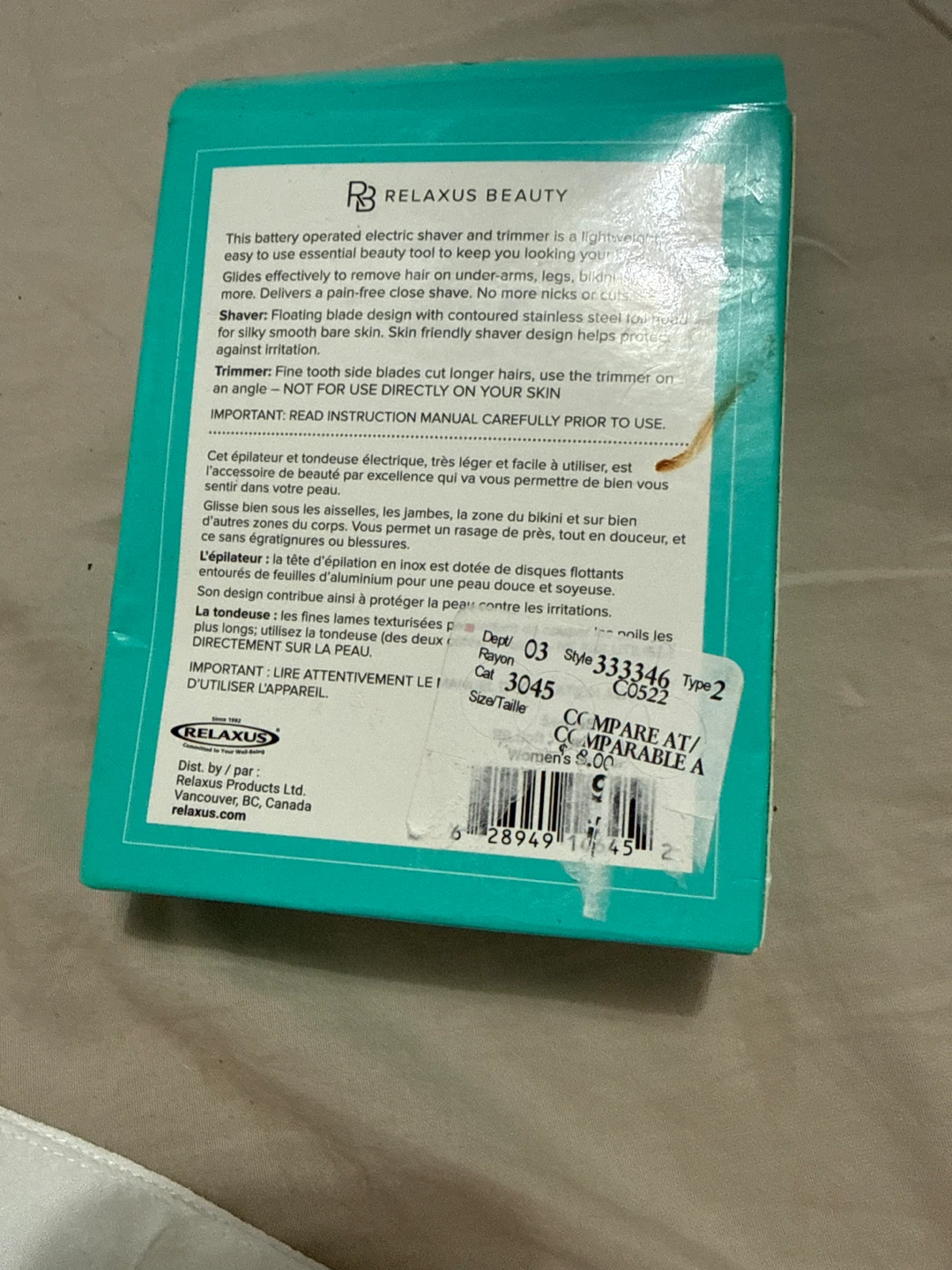 Relaxus Beauty Soft Touch Plus Women's Shaver - photo 2