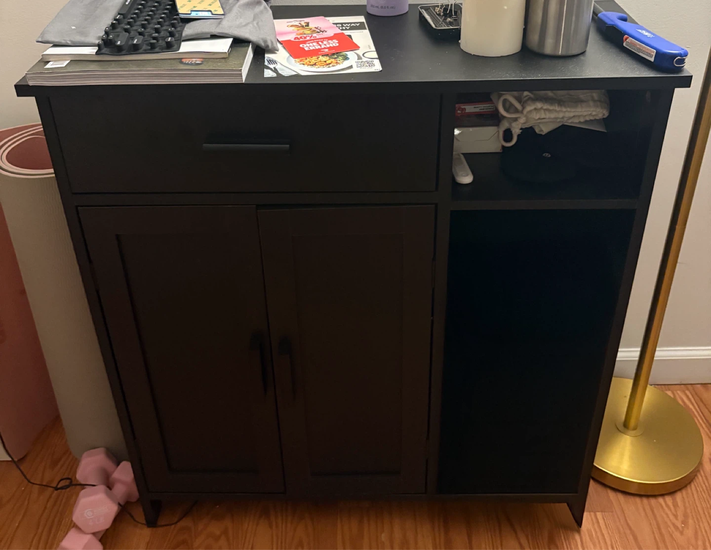 Black Storage Cabinet - photo 2