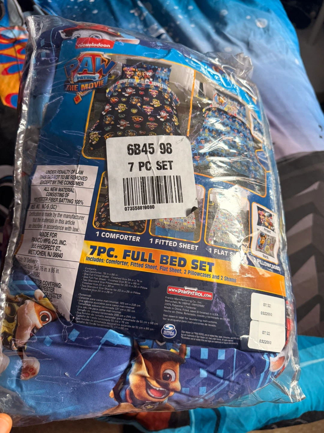 Franco Kids Paw Patrol 7 Piece Full Size Comforter and Sheet Set - photo 2